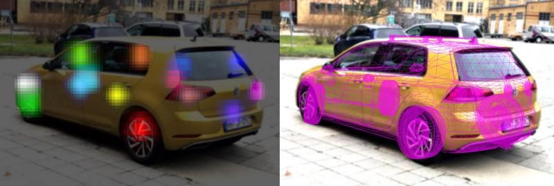 Real-time 3D car pose estimation trained on synthetic data